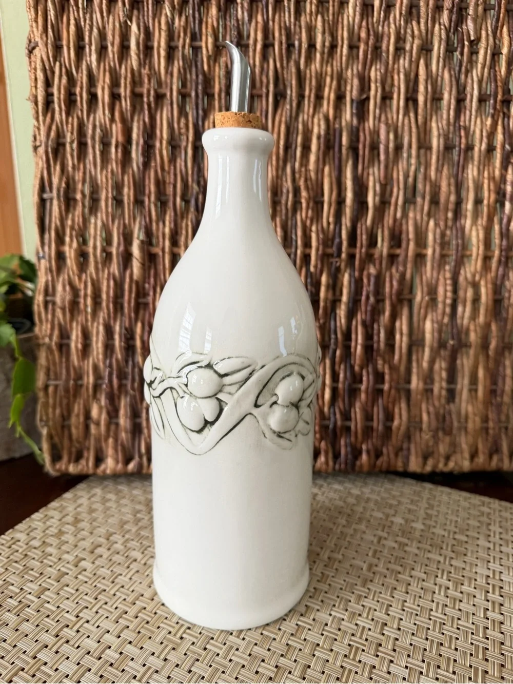 Modern farmhouse cottagecore kitchenware oil or vinager dispenser